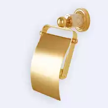 Держатель для туалетной бумаги с крышкой Boheme Murano золото+декор 10901